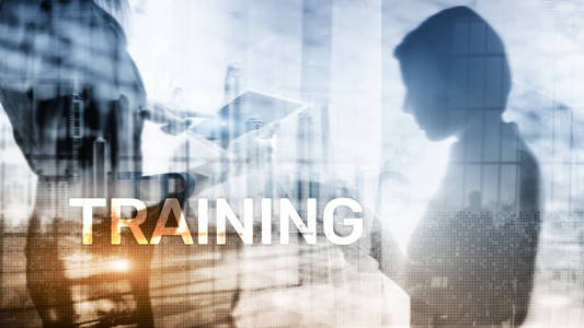 业务培训理念。培训网络研讨会电子学习。金融技术和通信概念