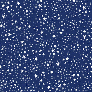 现代手绘风格，蓝色背景上星星的无缝图案