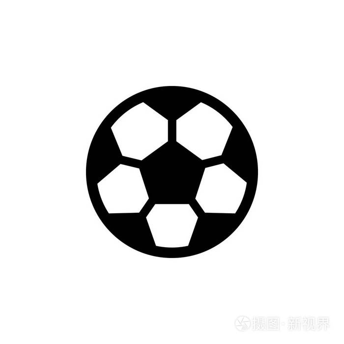 孤立足球图标可用于网络和移动. 白色背景的高级图标