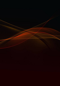 抽象背景波。 黑色和橙色抽象背景