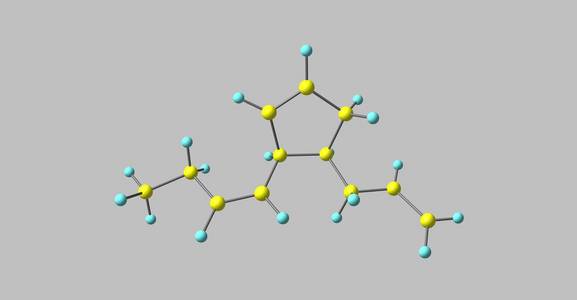 多重烯是一种精子细胞，吸引褐藻中雌性释放的物质。 三维插图