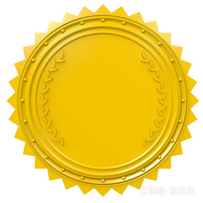 三维徽章徽章插图白色背景