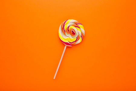 橙色棒棒糖图片
