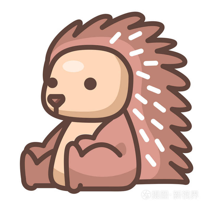 豪猪linecolor 例证