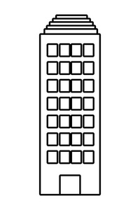 城市建筑大厦卡通矢量图平面设计