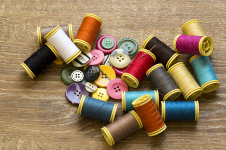  colored spool rope and buttons