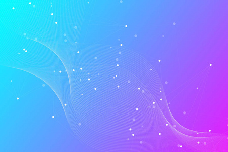 未来派抽象矢量背景区块链技术 深厚的网络背景 点对点网络的经营理念 全局加密货币区块链矢量横幅 波流插画 正版商用图片18daj4 摄图新视界