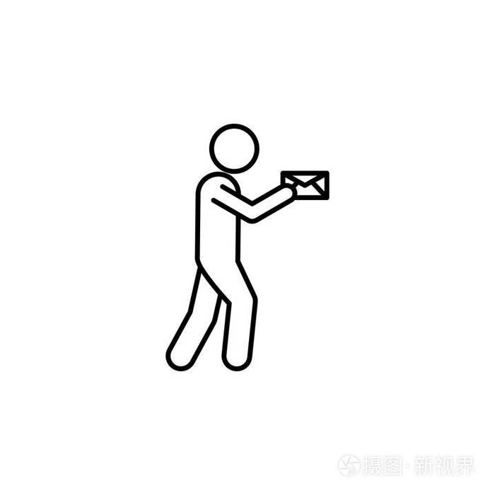 快递员的信标志和符号可用于白色背景上的web徽标移动应用程序uiux