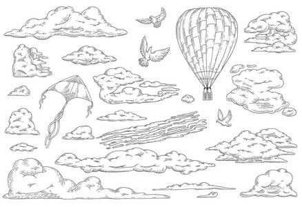 向量云鸽子 pgeon 热气球风筝集合