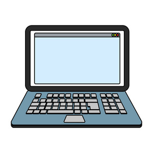 笔记本电脑卡通矢量图平面设计照片