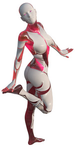 安卓女性粉红色和白色高科技现代美容人工智能3插图