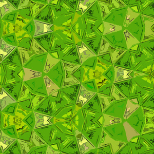 优雅的几何现代连续装饰在绿色和石灰三角形。