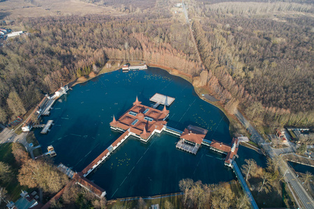 匈牙利赫维兹热湖航空照片