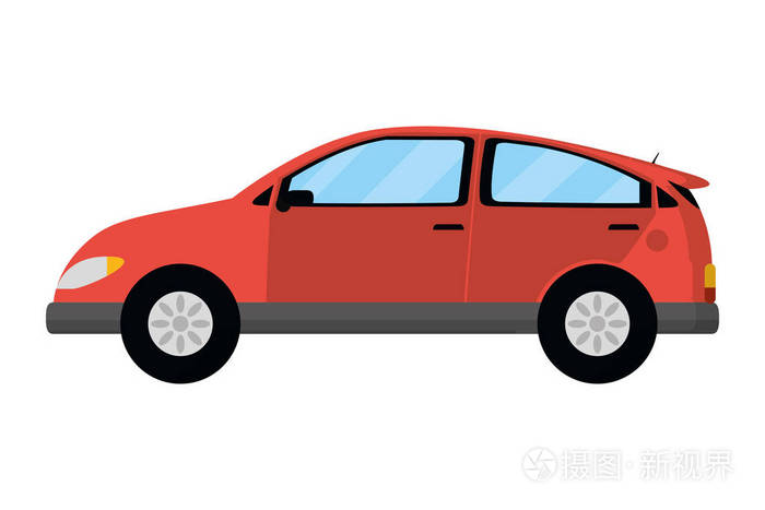 交通概念汽车卡通矢量图平面设计