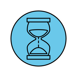 时间沙漏隔离图标矢量插图设计图片