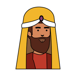 佛的智慧之眼(佛殿之眼)智慧国王马槽沙漠夜景矢量插图设计所罗门的