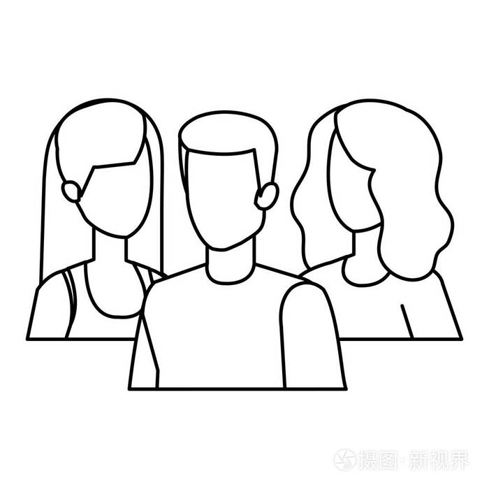 群体人物矢量图设计插画-正版商用图片18p86d-摄图新视界