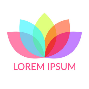 百合花叶子五颜六色的花瓣莲花或水百合花与五个覆盖颜色的叶子, 和谐