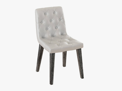 中音白色椅子正面视图3渲染照片