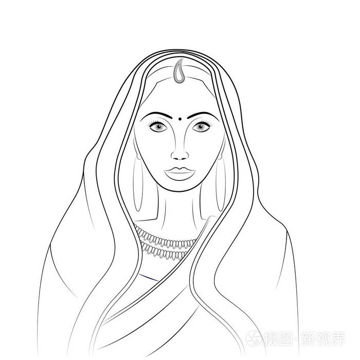 印度女人穿着纱丽