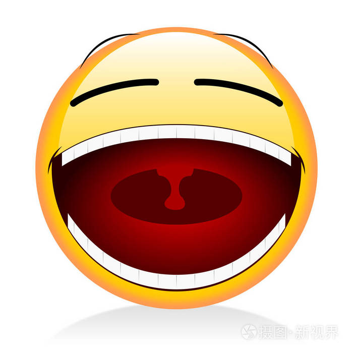 黄色表情笑着滑稽的脸