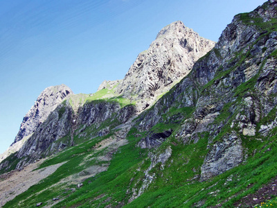 瑞士圣加伦州阿彭策尔阿尔卑斯山山脉的阿尔维尔山