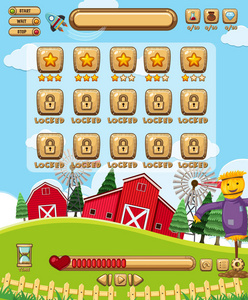 游戏模板农场主题插图