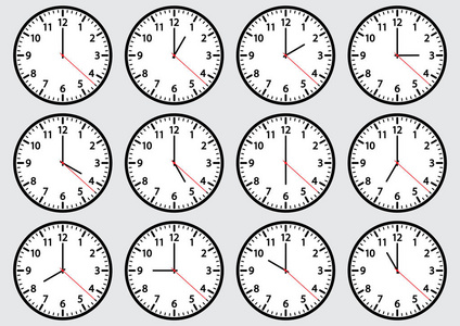 时间时钟是不同图片