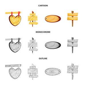 原始和林图标的独立对象。收集网络的原木和硬木股票符号