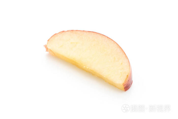 新鲜红苹果切片,白色背景分离照片-正版商用图片18psbu-摄图新视界