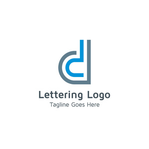 字母d向量标志适用于商标或商业企业