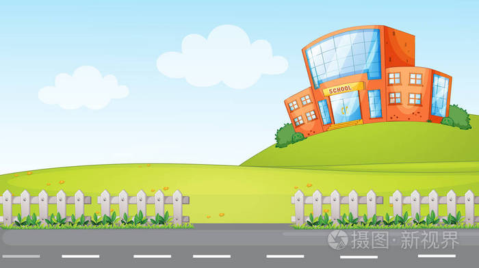 我是空的学校背景插图插画 正版商用图片18q3ts 摄图新视界