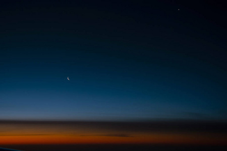 夜晚星星月亮真实照片图片