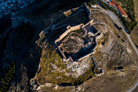 希腊佩罗奔尼撒半岛阿戈斯市拉里萨堡的鸟瞰图
