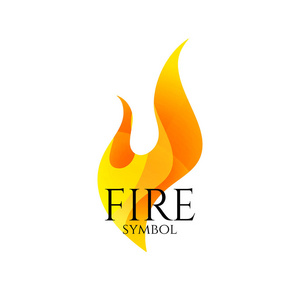 消防徽标矢量图标。概念火焰符号