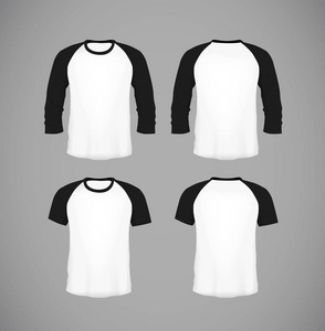 s slimfitting short sleeve baseball shirt set. Black Mockup de