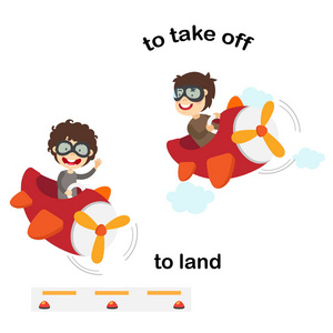 飞机起飞卡通图片