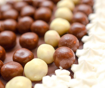 甜巧克力球糖果甜食图片图片