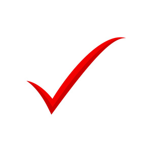 红色检查标记图标. 勾标符号勾标图向量图eps10照片