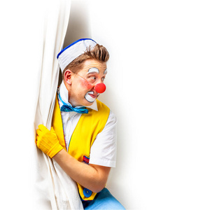 一个带着微笑的快乐表情的有趣的小丑照片