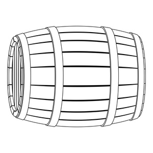 桶形插图白色背景