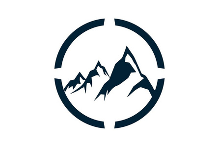 抽象三山标志图标矢量概念平面设计照片