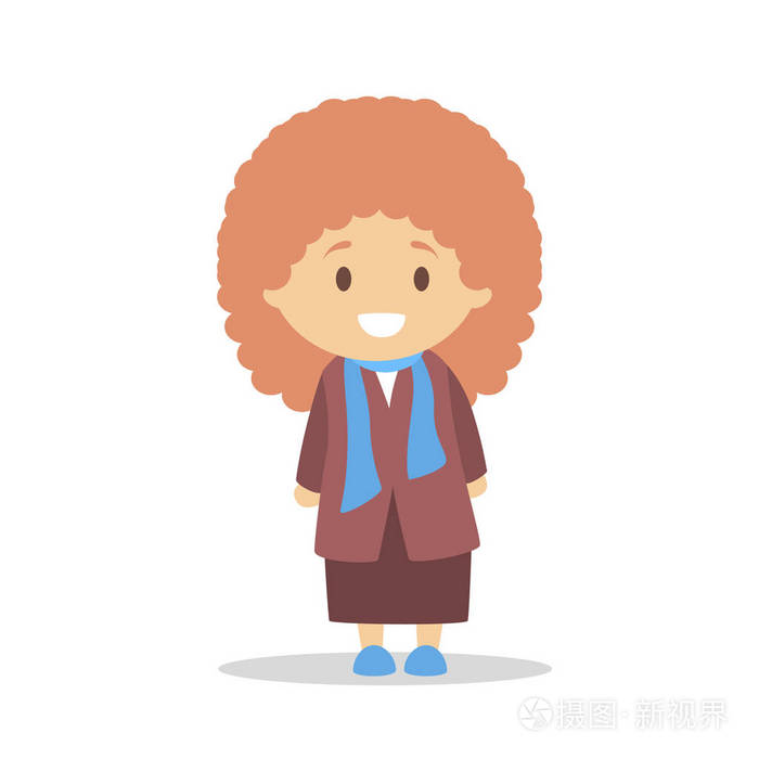 可爱的小女孩站着.穿外套的孩子