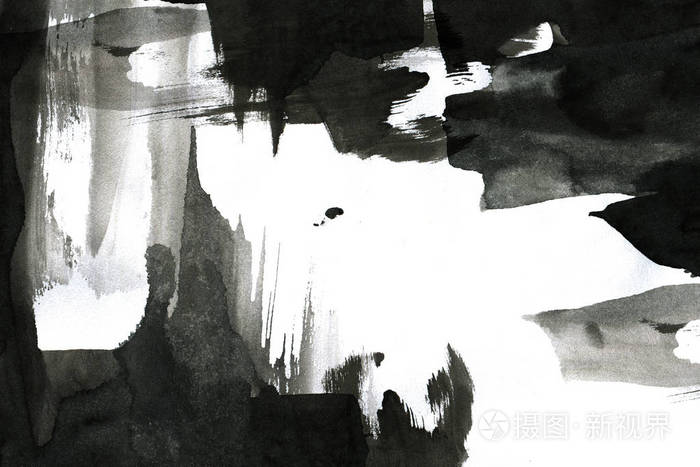 抽象墨水背景 大理石风格 黑色油漆笔画纹理在白纸上 用于网页和游戏设计的壁纸 格鲁格泥艺术 笔汁的宏观形象 暗黑的笑容照片 正版商用图片18qu7j 摄图新视界