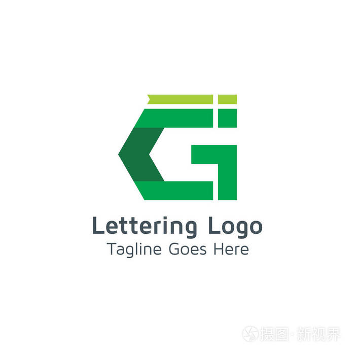 字母g矢量标志适用于商标或商业企业