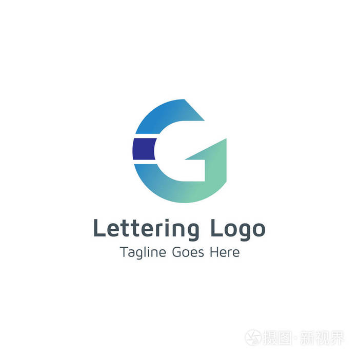 字母g矢量标志适用于商标或商业企业