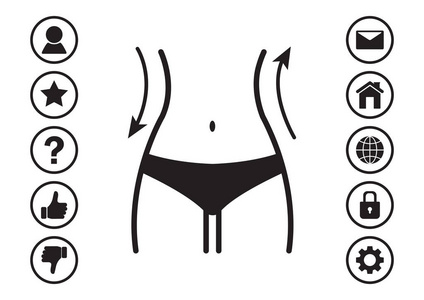 腰部肥胖图片-腰部肥胖素材-腰部肥胖插画-摄图新视界