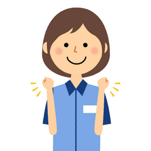 女店员告别停顿/这是一个女店员做胜利姿势的例子.照片