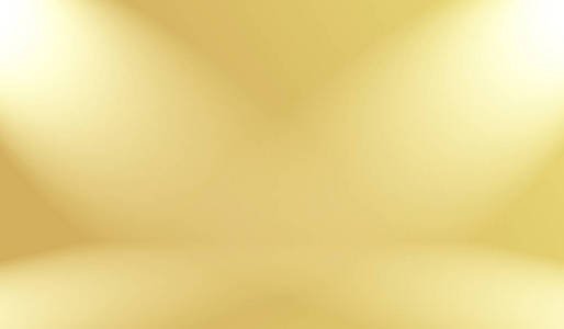 抽象豪华黄金黄色渐变工作室墙, 良好的背景, 布局, 横幅和产品展示的使用