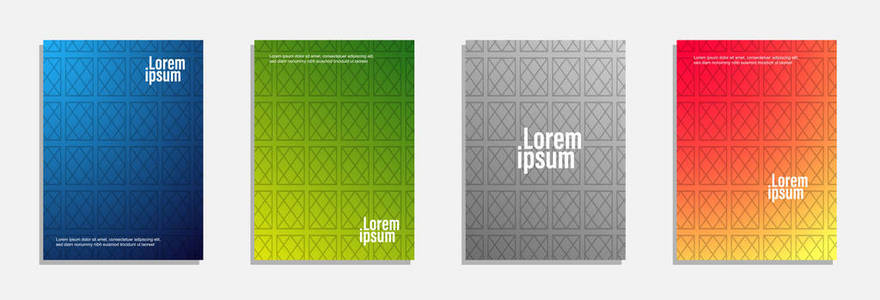 多彩现代的封面设计..一套几何图案背景设计